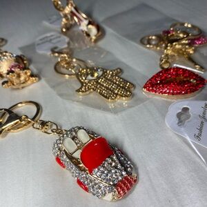 Gold-Tone Crystal Dragonfly Keychain - Fashion Jewelry